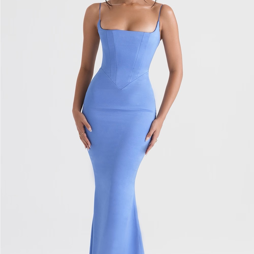 House of CB OLIVETTE
Periwinkle Satin Corset Maxi Dress - Picture 1 of 5